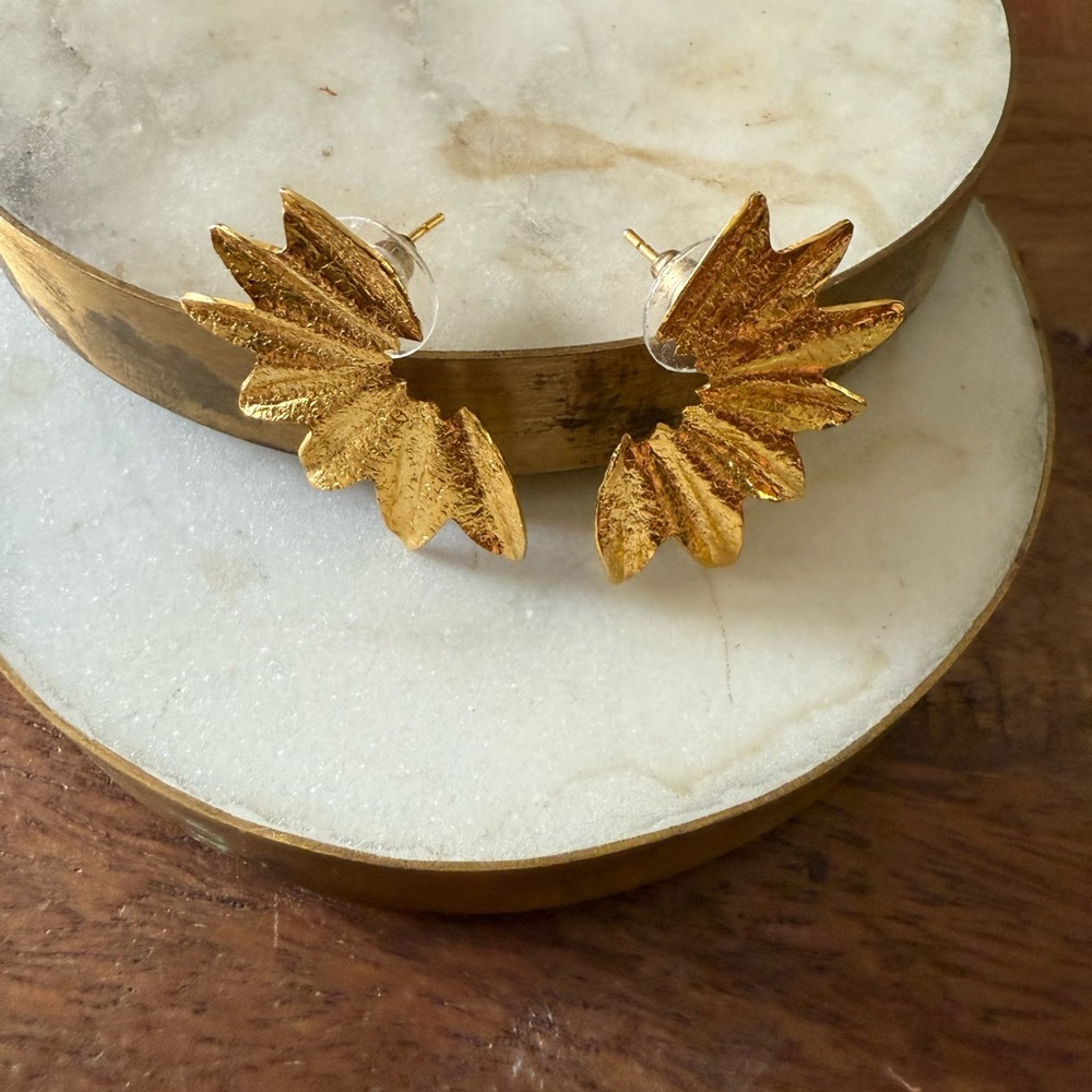 Gold Leaf Earrings